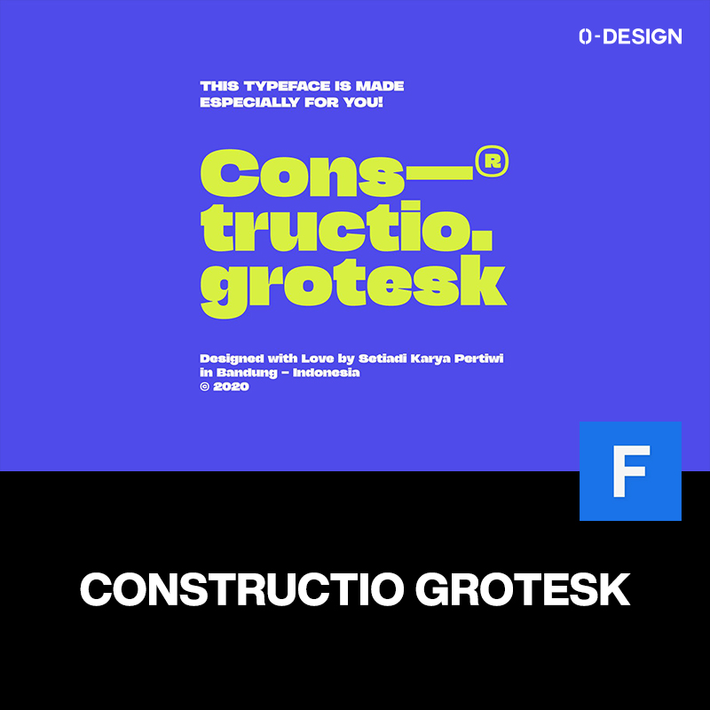 Constructio Grotesk趣味创意潮流复古酸性逆反差