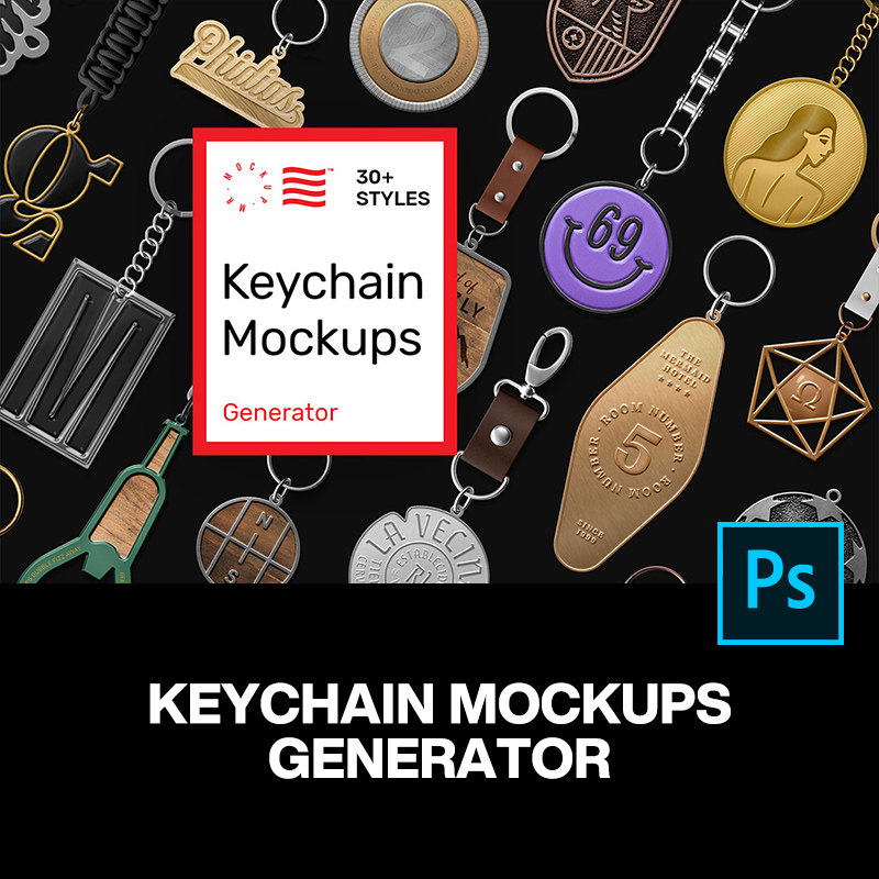 多样式金属合金钥匙扣潮流文创礼物挂件配饰ps样机场景展示效果图