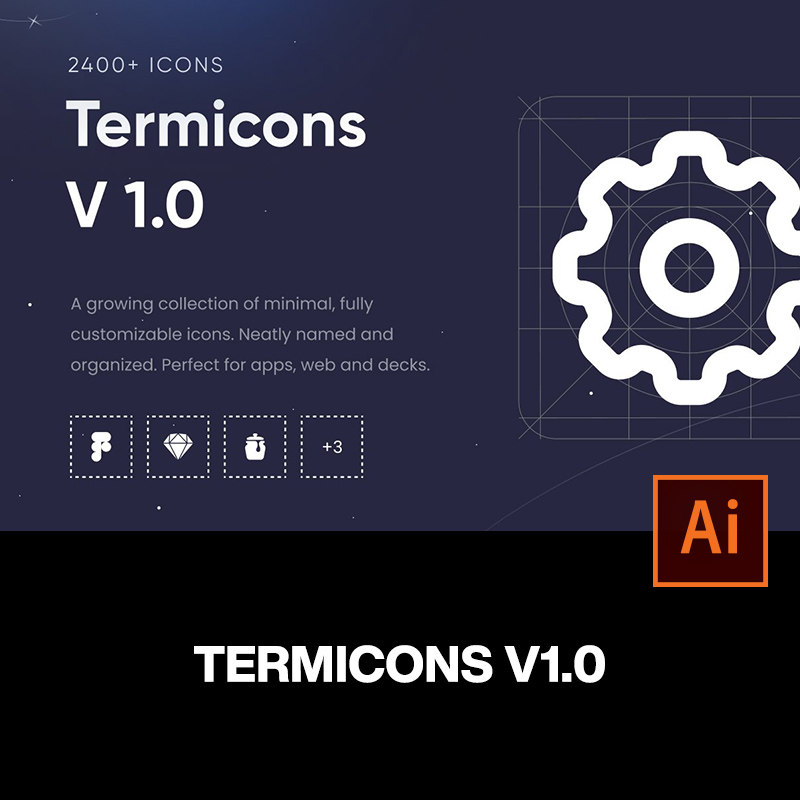 2400款网页小程序App后台应用icon通用图标ai设计素材源文件合集_虎窝淘