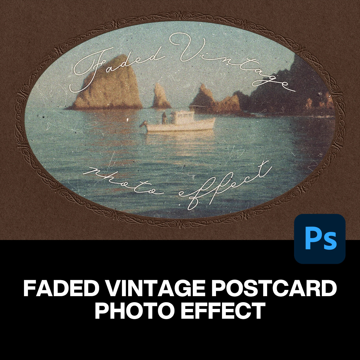 复古褪色怀旧磨损做旧肌理老照片明星片胶片后期ps特效样机模板