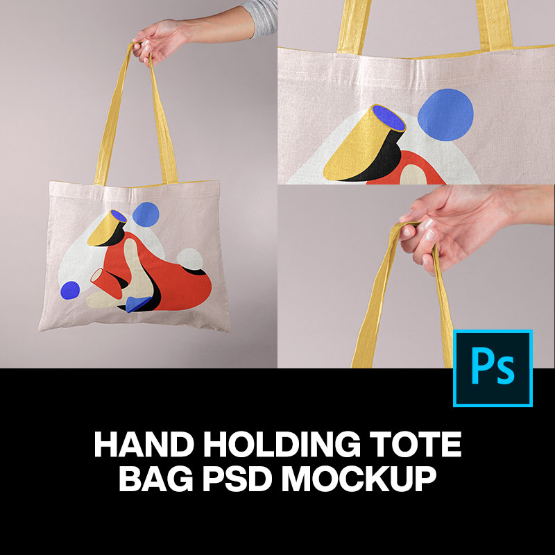 单肩包手提袋帆布包环保袋文创设计贴图ps样机素材展示效果模板