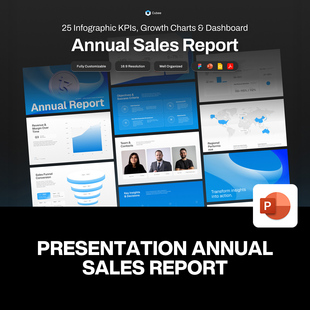 25页蓝色商业金融年度销售总结报告图表专业数据分析培训ppt模板