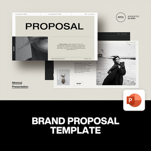 经典简约高级感品牌提案简报作品集简历课件时尚演讲动画ppt模板