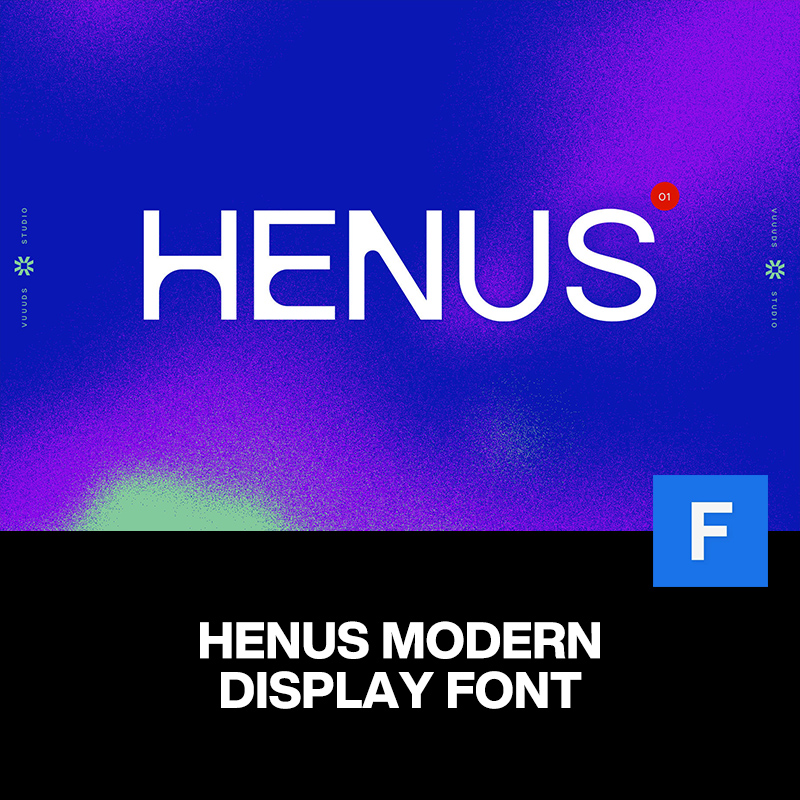 Henus现代时尚创意文创海报画册封面标题圆角无衬线英文字体包