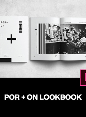 36页A4时尚Lookbook杂志手册作品集画册宣传册排版设计id版式模板