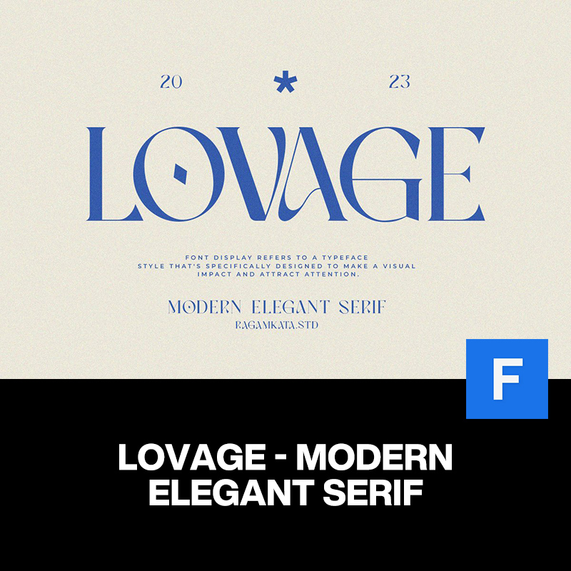 Lovage现代优雅时尚奢侈品牌logo广告海报杂志封面标题英文字体包