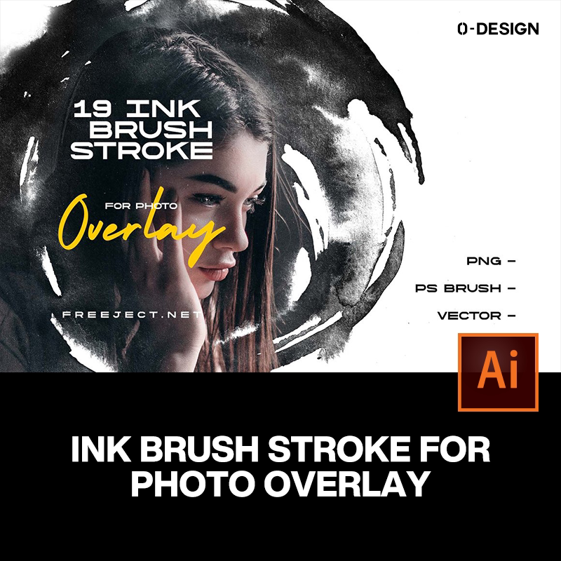 19款抽象艺术中国风毛笔水墨笔刷背景底纹png免抠图片设计素材