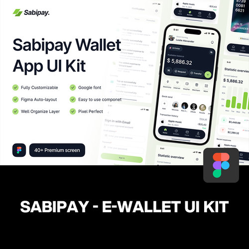 通用时尚简约金融电子钱包支付投资理财App应用ui界面fig设计素材