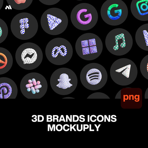 3D潮流时尚品牌logo商标铝箔气球充气icon图标png免抠图片素材