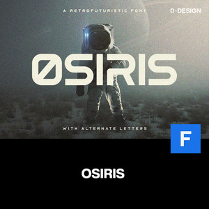 Osiris现代极简未来科幻NASA宇宙科技logo海报标题无衬线英文字体