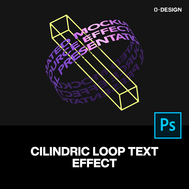 动态潮流环状3d三维logo立体字体设计ps贴图样机素材mockup模板