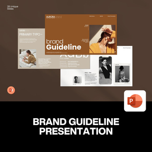 28页极简高级感欧美品牌手册VI设计提案商业策划汇报培训PPT模板