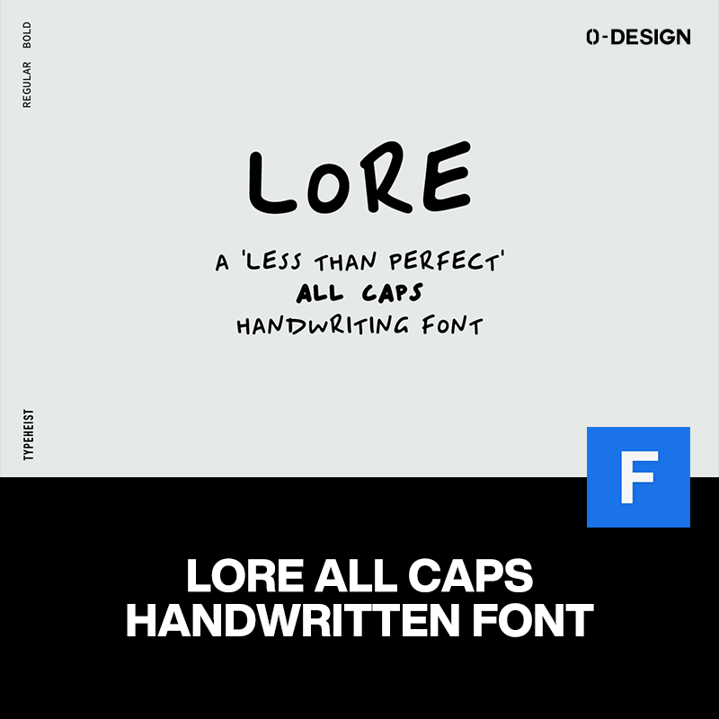 lore马克笔大写真实笔迹个性手写pop涂鸦艺术英文logo字体素材