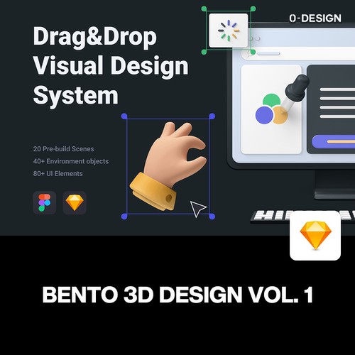 创意自定义3D立体三维几何图形拟物icon图标ui视觉设计素材源文件
