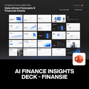 25页蓝色商业金融投资预测财务报表数据分析图表培训汇报ppt模板