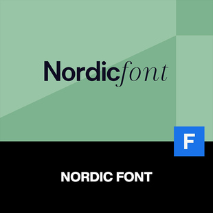 2款Nordic现代时尚北欧简约品牌logo杂志画册排版标题英文字体包