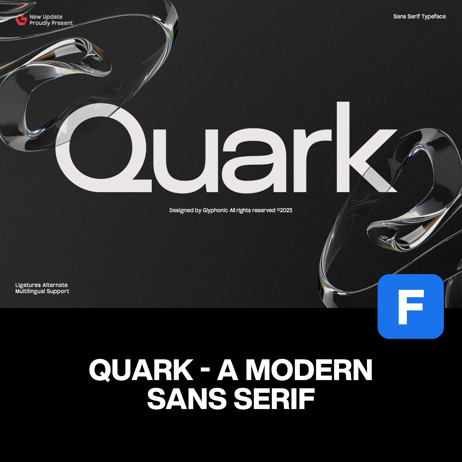 Quark现代简约科技时尚广告海报画册杂志封面标题无衬线英文字体