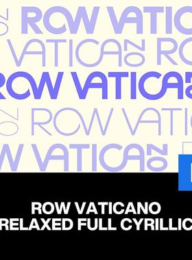 9字重Row Vaticano简约时尚现代画册排版标题无衬线英文字体家族