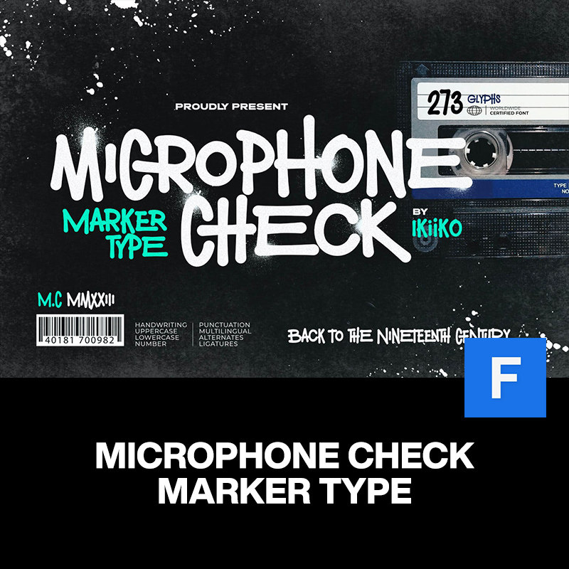 90年代潮流街头嘻哈说唱涂鸦潮牌标识海报标题马克笔手写英文字体