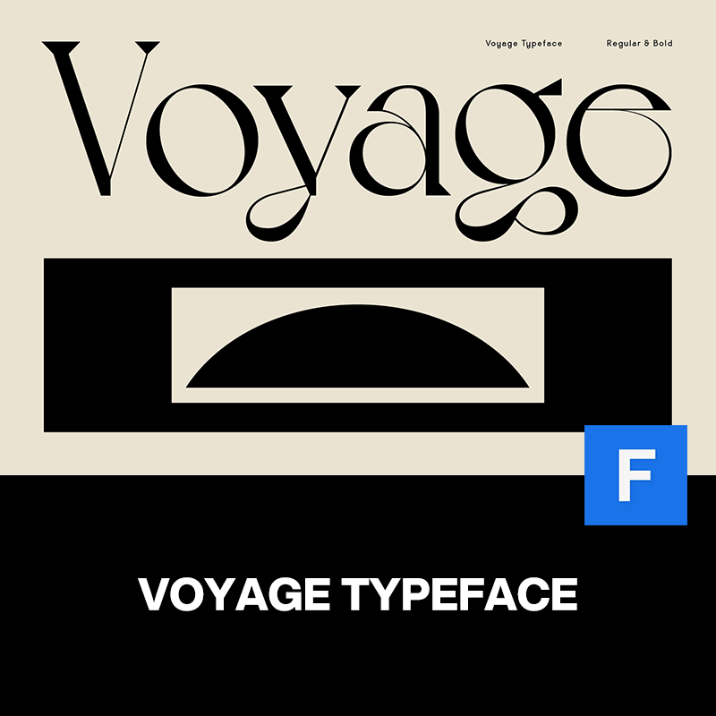 Voyage经典复古逆反差酸性潮流浪漫logo杂志标题装饰英文字