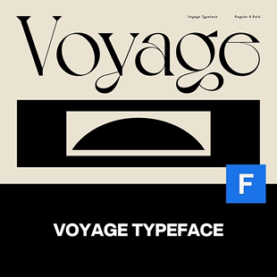 Voyage经典复古逆反差酸性潮流浪漫logo杂志标题装饰英文字体素材