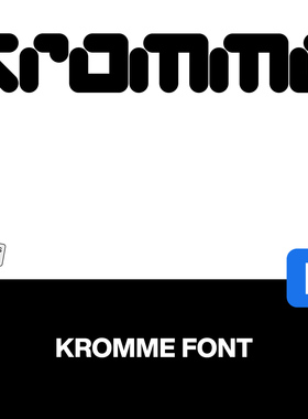 9字重Kromme潮流文创时尚潮牌海报封面标题圆角无衬线英文字体包