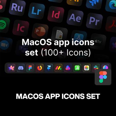 100款苹果MacOS系统常用App软件系统应用icon图标矢量设计素材