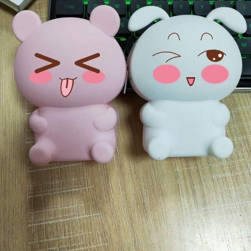 可爱包包熊仔零钱包拉链硅胶手拿包可爱便捷硅胶小包包