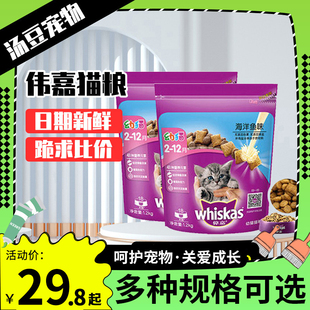 伟嘉猫粮 12月维嘉海洋鱼蓝猫英短美短增肥发腮奶糕粮1.2kg 幼猫2