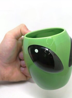 外星人陶瓷杯随手咖啡杯桌面装饰可爱杯子创意ET水杯礼物