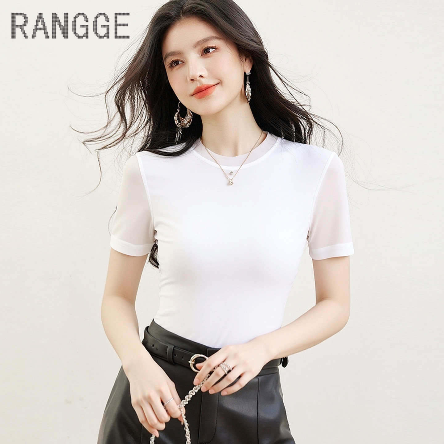 RANGGE夏季凉感速干透气T恤女