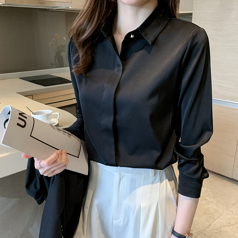 长袖衬衫加绒加厚高级感职业正装