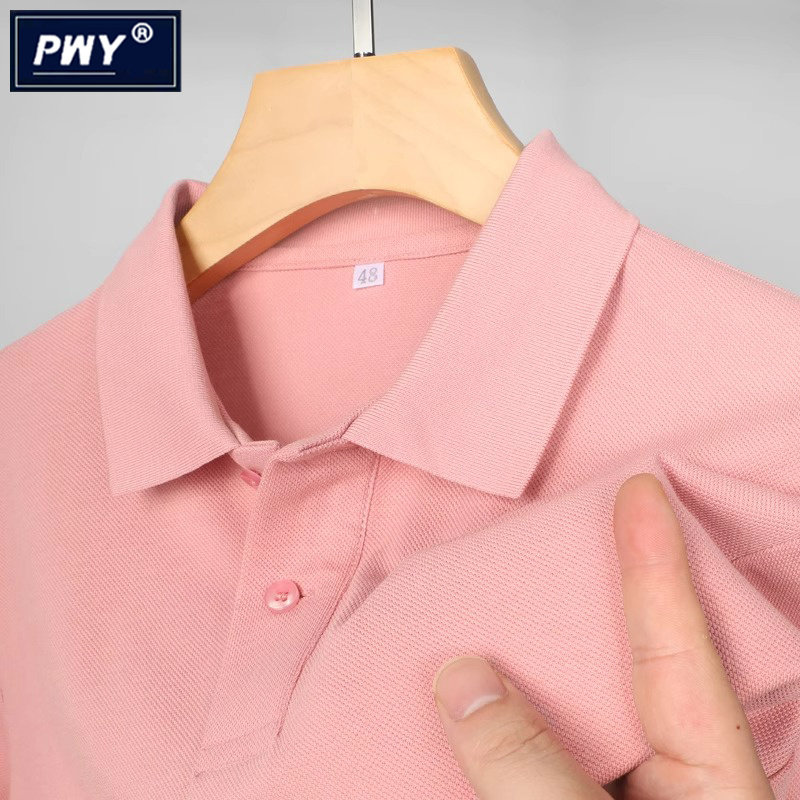 潮牌高端100%纯棉POLO衫男夏季2026新款下摆开叉短袖t恤纯色体恤