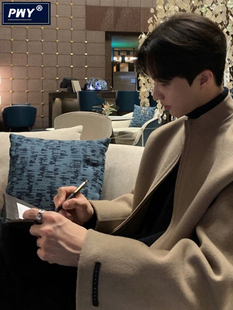 潮牌毛呢大衣男秋冬季高级感韩版呢子风衣潮流短款垫肩加厚外套