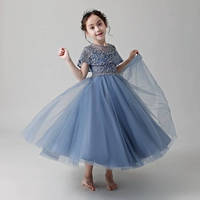 Cô gái buổi tối công chúa ăn mặc váy nhỏ trẻ em trang phục piano sợi fluffy siêu cổ tích nhỏ chủ nhà đi bộ mùa hè - Váy trẻ em quần áo sành điệu cho be gái