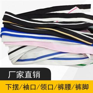 袖 罗纹辅料服装 口罗纹布领口下摆螺口罗纹面料针织布料纯棉螺纹薄