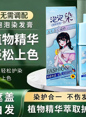 泡泡染染发剂植物美发产品自己在家染盖白染发膏不沾头皮厂家直发