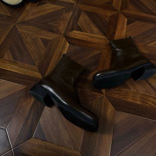 男女高筒靴增高休闲切尔西靴高级感烟筒靴厚底英伦风马丁靴情侣款