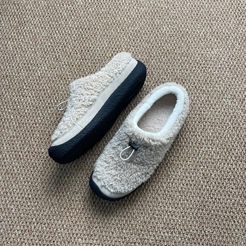 小羊蹄户外冬季加绒勃肯鞋男女潮平底通勤休闲鞋舒适一脚蹬雪地靴,流行男鞋,软木鞋/勃肯鞋,淘宝优惠券,粉丝福利购,淘宝优惠卷