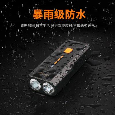 自行车灯前灯强光夜骑灯防水充电公路单车灯手电筒山地车灯骑行灯