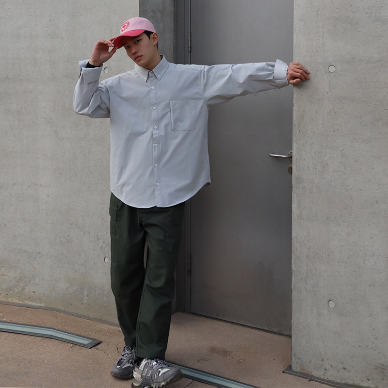 工装风格大口袋直筒裤男潮军事风长裤日系复古廓形KZ010P75,男装休闲裤,电商A400（原B301）