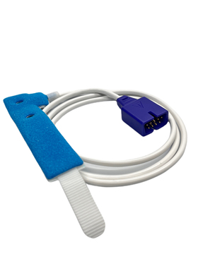 店长推荐全新兼容康泰数字9针一次性血氧探头 蓝色海绵无纺布SPO2