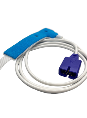 供应兼容迈瑞奈普特nellcor9针数字 一次性血氧探头 SPO2蓝色海绵