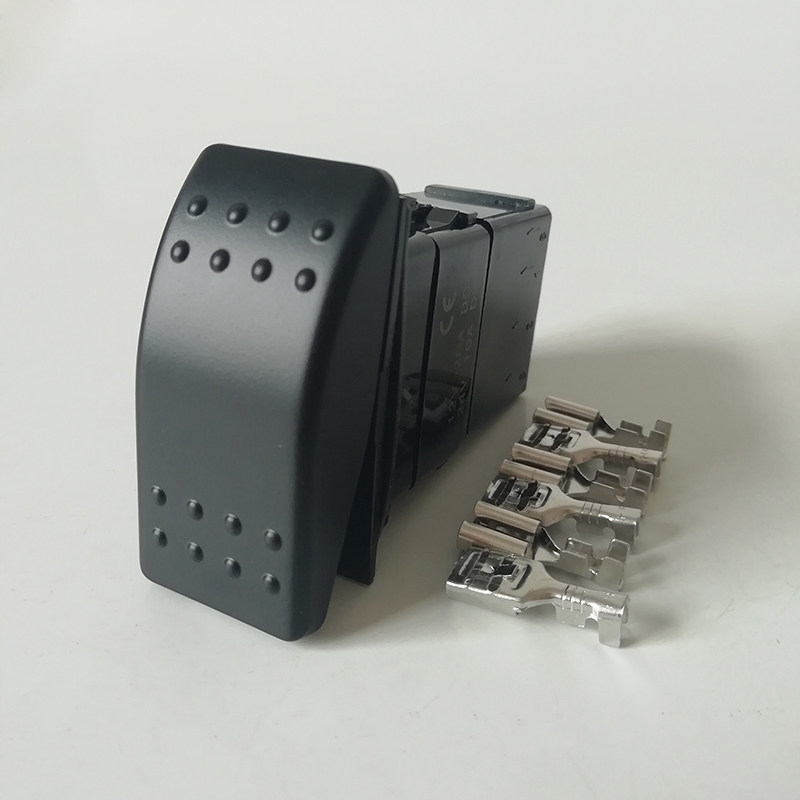 汽车改装开关六脚三档自锁新品