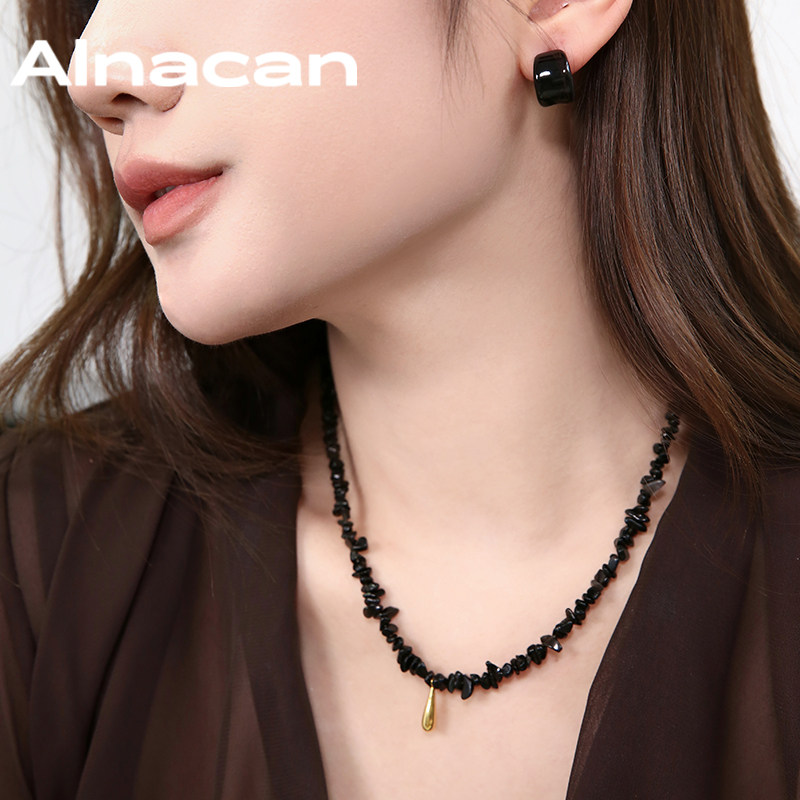 Alnacan | s925纯银串珠装饰项链女新款高级感轻奢小众锁骨链颈链