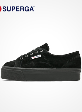 SUPERGA女鞋时尚复古反毛皮休闲鞋秋季时尚松糕鞋厚底女S003LM0