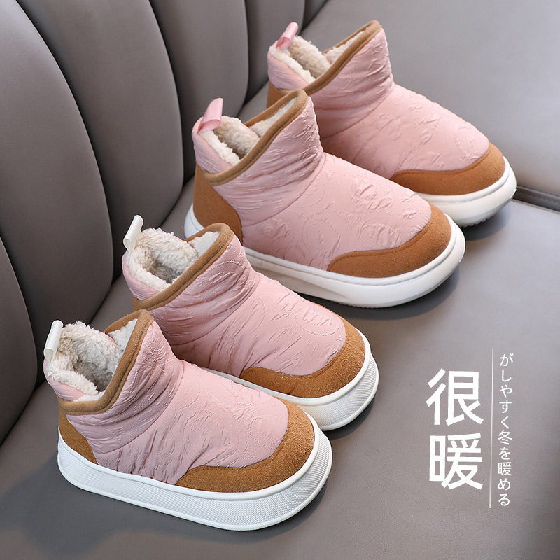 儿童包跟棉拖鞋亲子款女童棉鞋室内家居拖鞋加绒保暖厚小女孩冬季