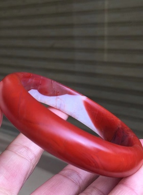 川料南红柿子红手镯单珠多宝文玩饰品1234567890㎜手串手链满肉女