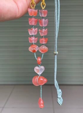 精品川料南红冰飘葫芦diy手工编织项链百搭时尚项链锁骨链手链女
