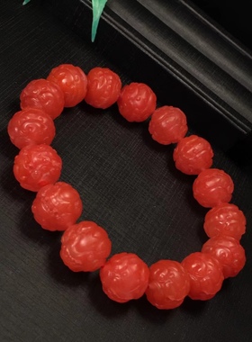 保山南红貔貅珠手串盐源玛瑙耳坠环戒指天珠三通复古背云流行时尚